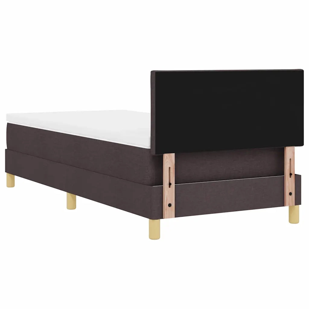 Letto a Sorgente LED Marrone Scuro 90 x 200 cm Tessuto 3342488