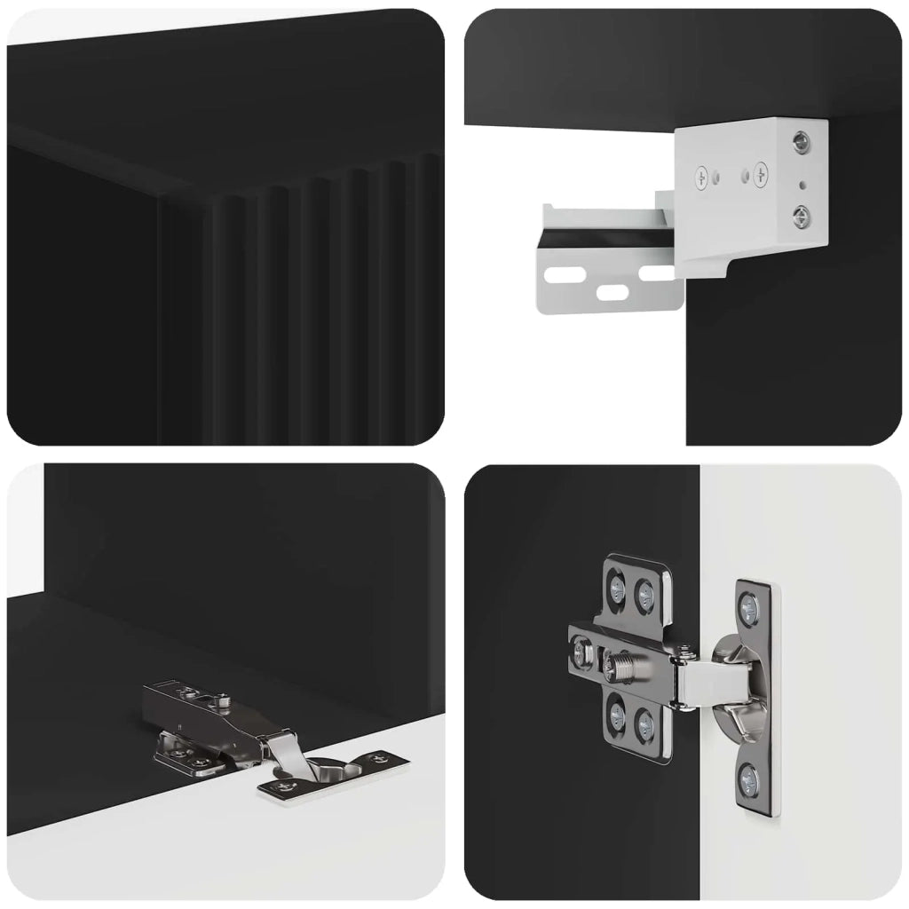 Set mobile TV 6 pcs Nero Legno multistrato 3409106
