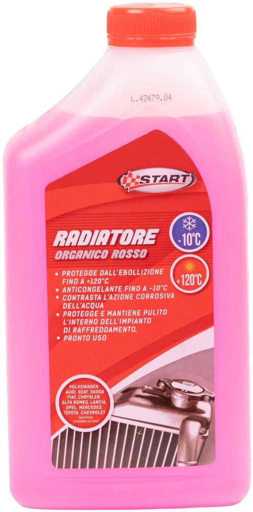 START Liquido radiatore rosso 1L antigelo -10Â°C per motori benzina e diesel