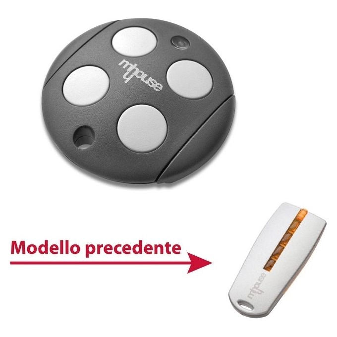 Nice EAN8032595792451 Mhouse GTX4 Telecomando 4 canali 433,92 MHz Rolling Code colore Nero