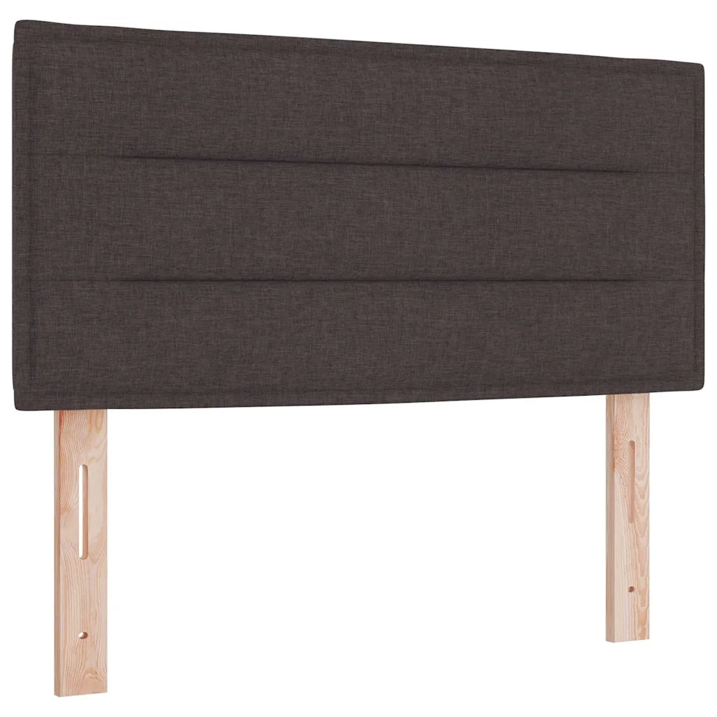 Letto a molle con testiera Marrone Scuro 200 x 90 cm Tessuto 3341023