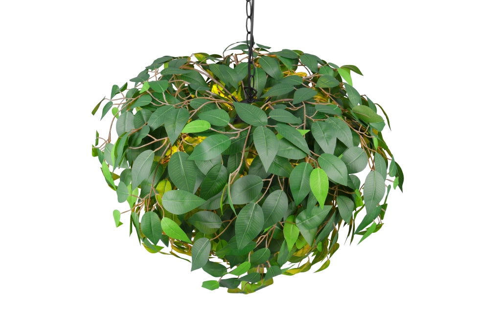 Lampada a sospensione, metallo e plastica, verde, D 70 cm, Leavy