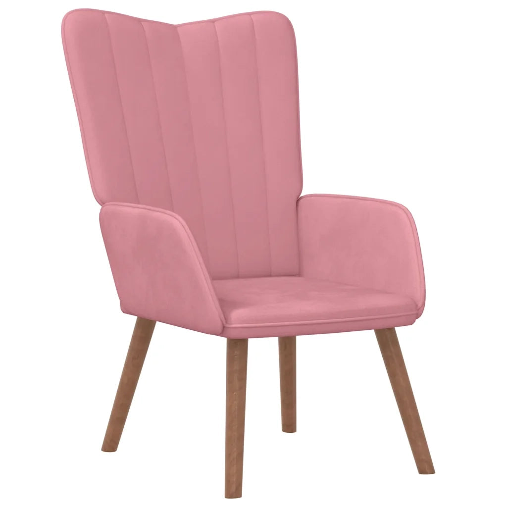 Poltrona Relax Rosa in Velluto 327659