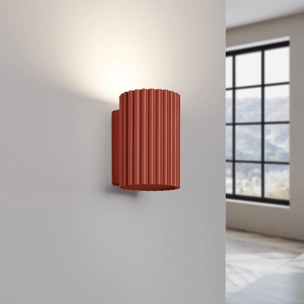 Lampada da parete KARBON 10 rosso ocra