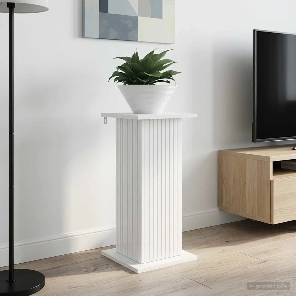 Supporto per piante 2 pcs Bianco Lucido 30,5 x 30 x 60,5 cm 899789