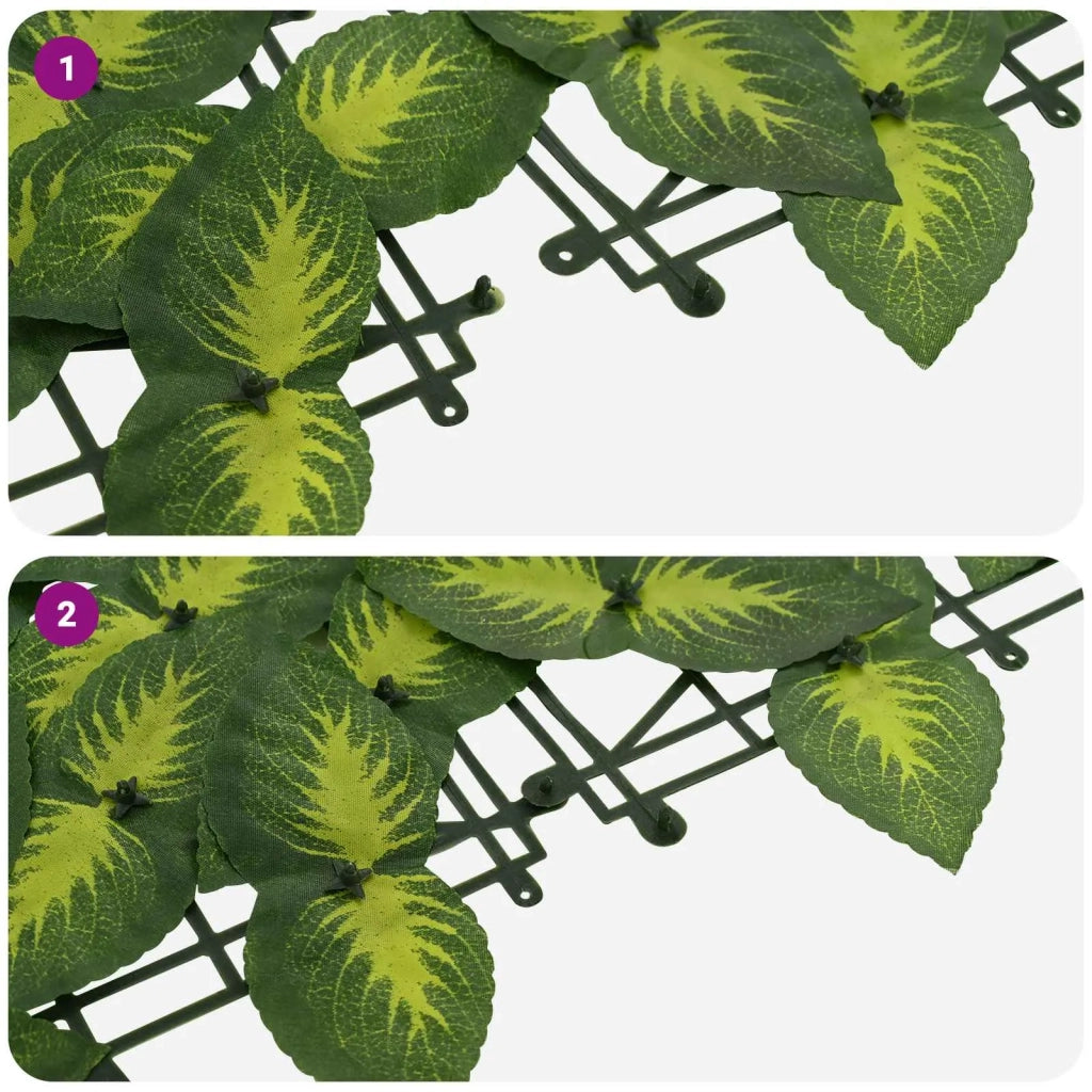 Paravento da Balcone | Schermo per balcone con foglie Verde e Giallo 300 x 150 cm