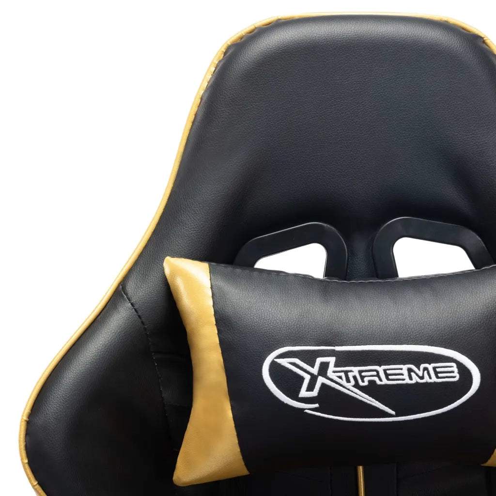 Sedia da Gaming Nera e Oro in Similpelle 20504