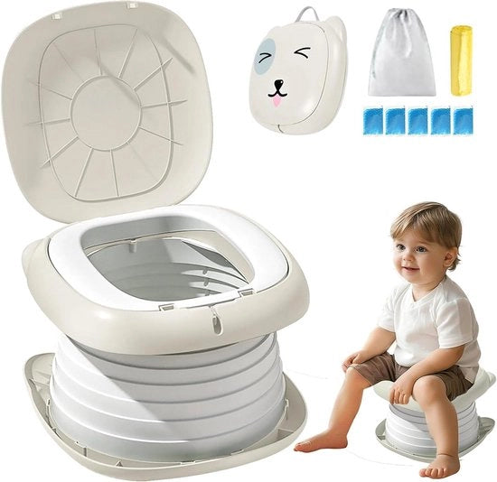 Portatile per bambini - Toilet portatile per viaggi e campeggio (grigio)