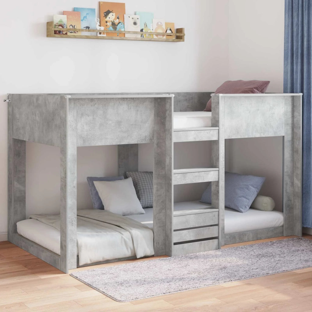 Struttura letto a terra Grigio cemento 80 x 200 cm 893535