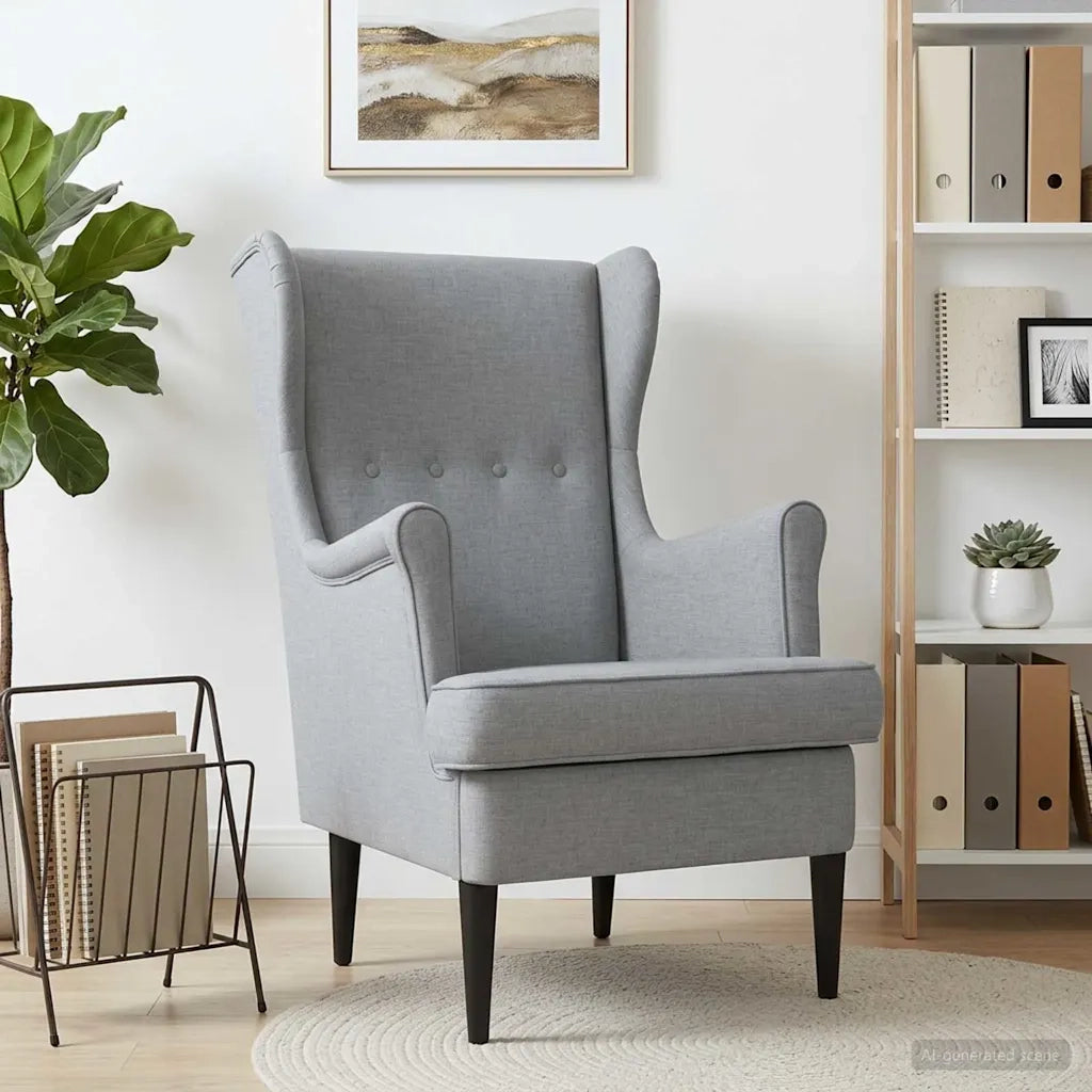 Poltrona Grigio Chiaro Tessuto 42029882