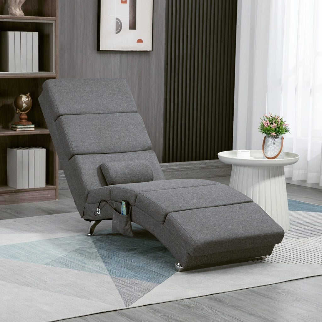 Poltrona Massaggiante Elettrica Riscaldamento Telecomando ¨C Minimal ¨C Grigio