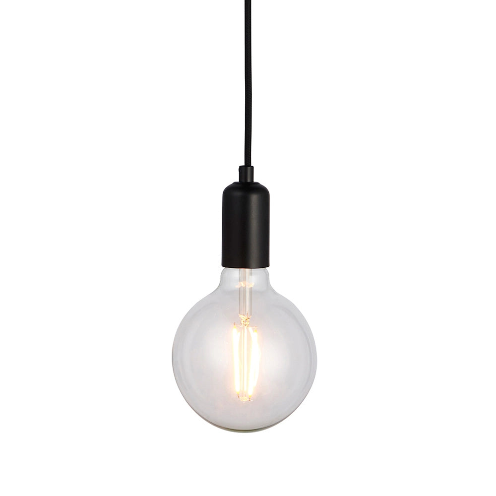 Lampada a sospensione loft nera 1xE27 Endon Studio