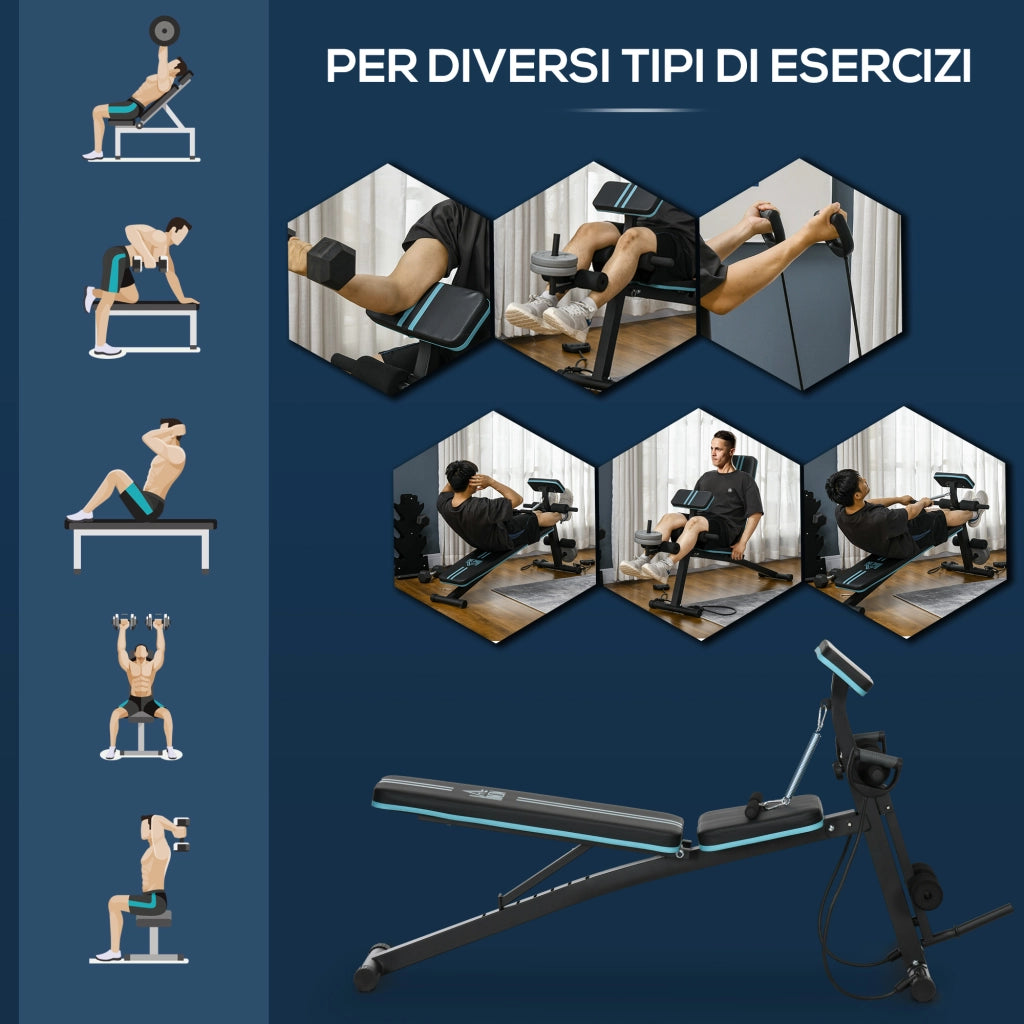 Panca per Esercizi ¨C Minimal ¨C Blu