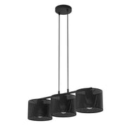 Lampada a sospensione LUX nera 3xE27 Emibig