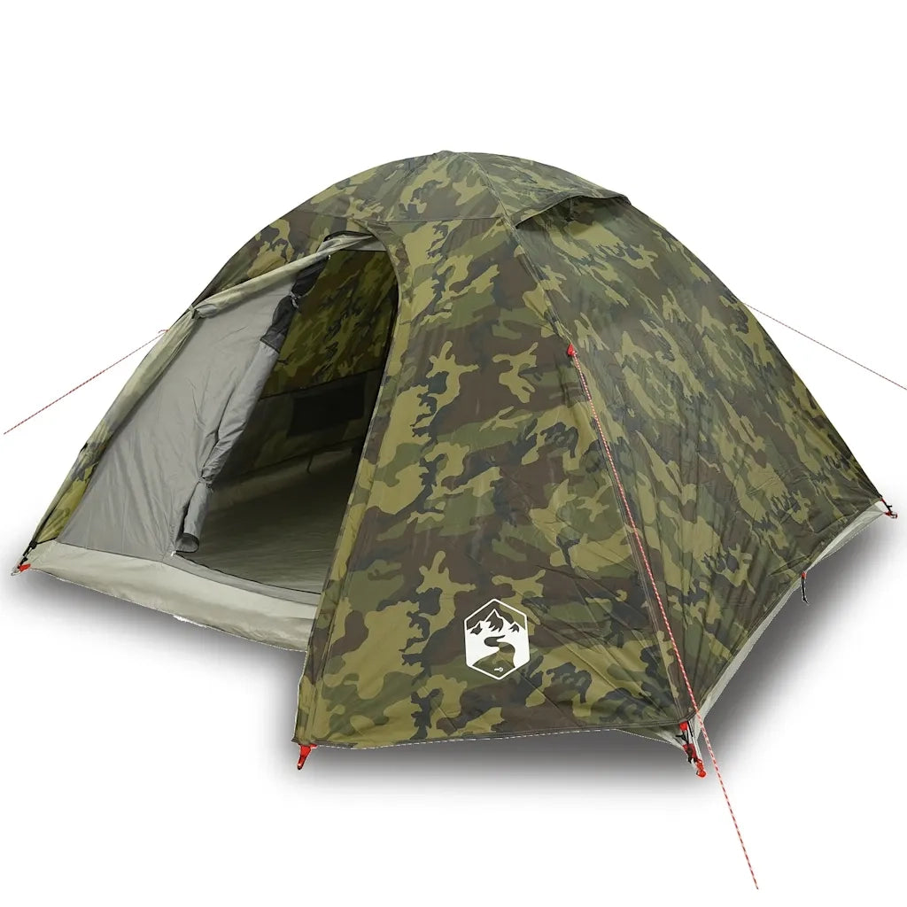 Tenda da Campeggio | Tenda Familiare a Cupola 4 Persone Mimetica Impermeabile