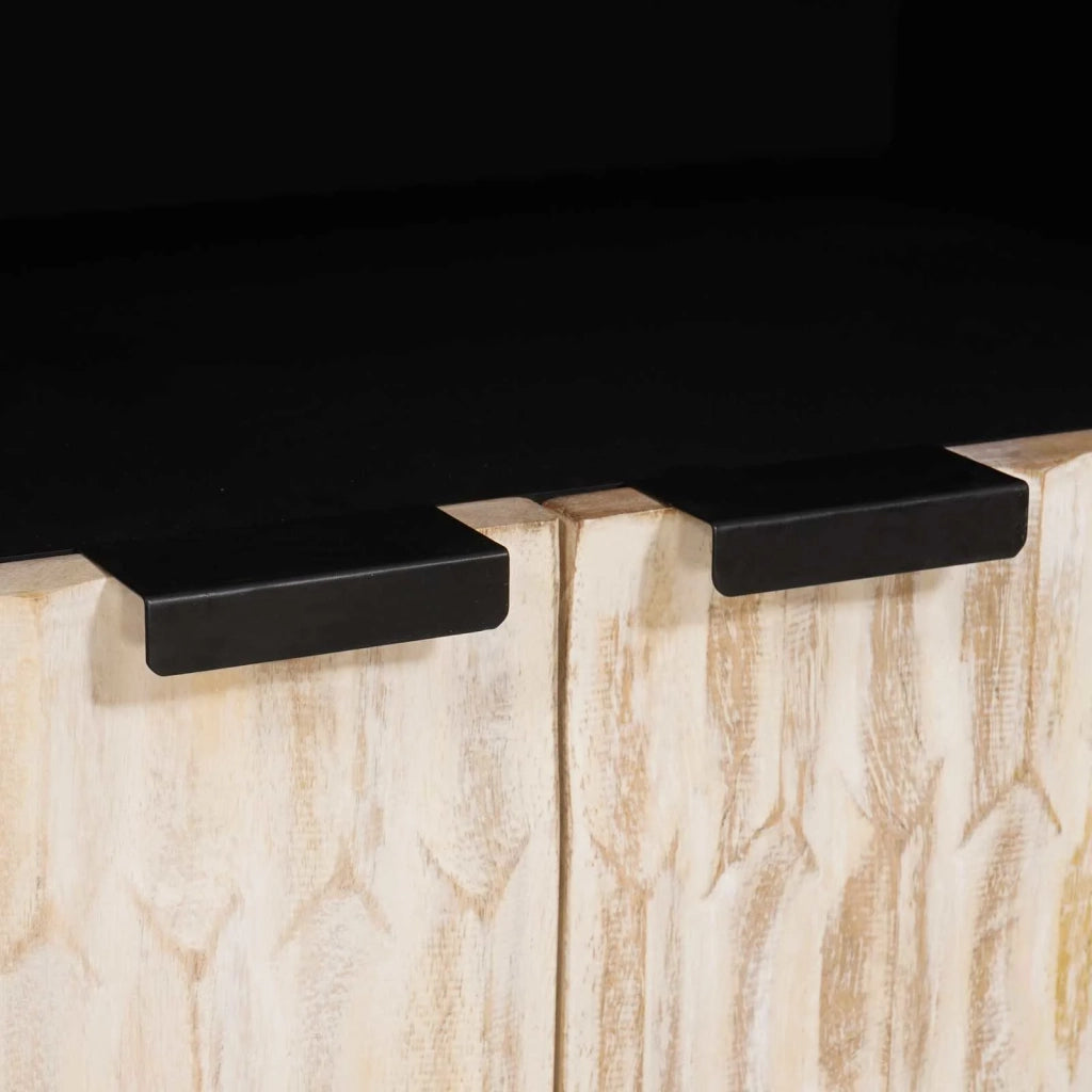 Credenza con porta-Buffet-Armadio da cucina Finitura Bianco Lavato 60 x 33,5 x 75 cm 233118