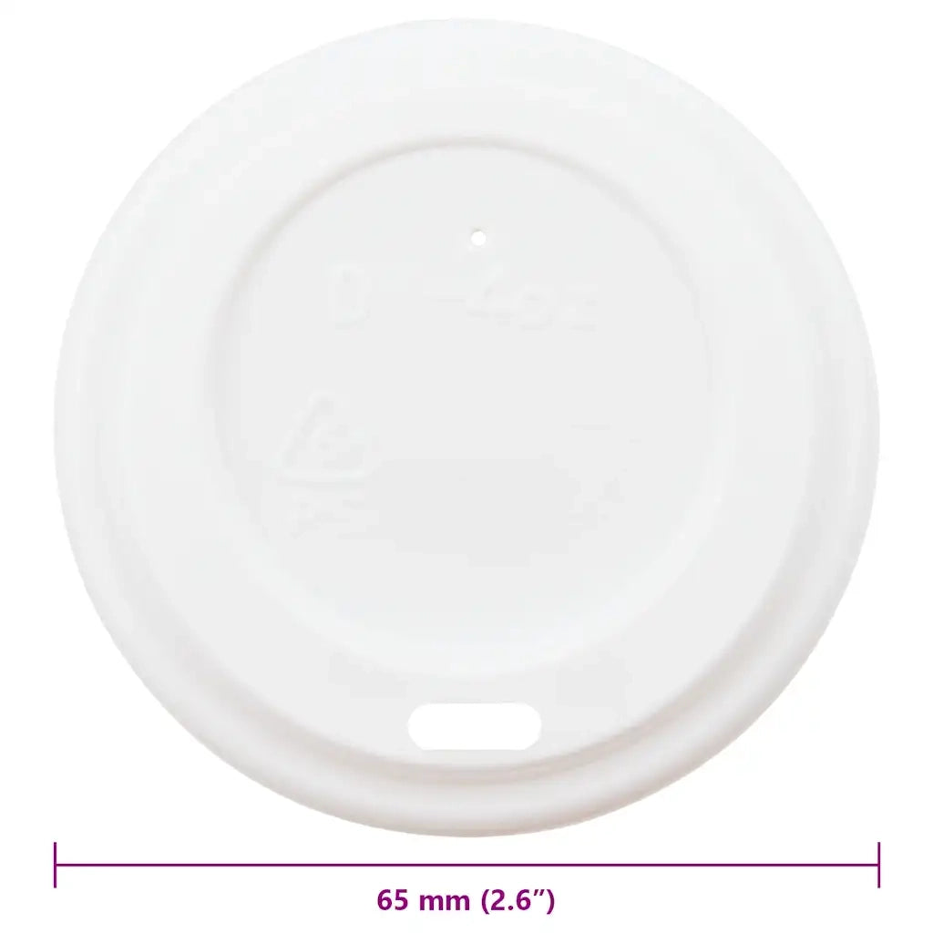 Coperchi Tazze da CaffÃ¨ Carta Ã˜60mm 4oz 1000 pz Plastica Bianca