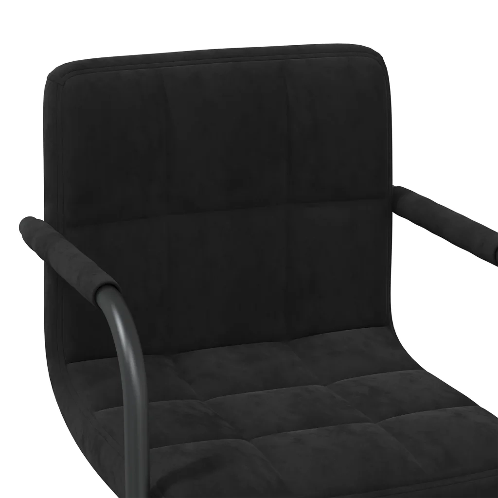 Sedia da Pranzo Nera in Velluto 3087938