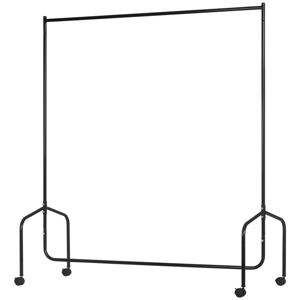 Burro per Abiti con Ruote ¨C zephmum ¨C Nero 150x60x170 cm
