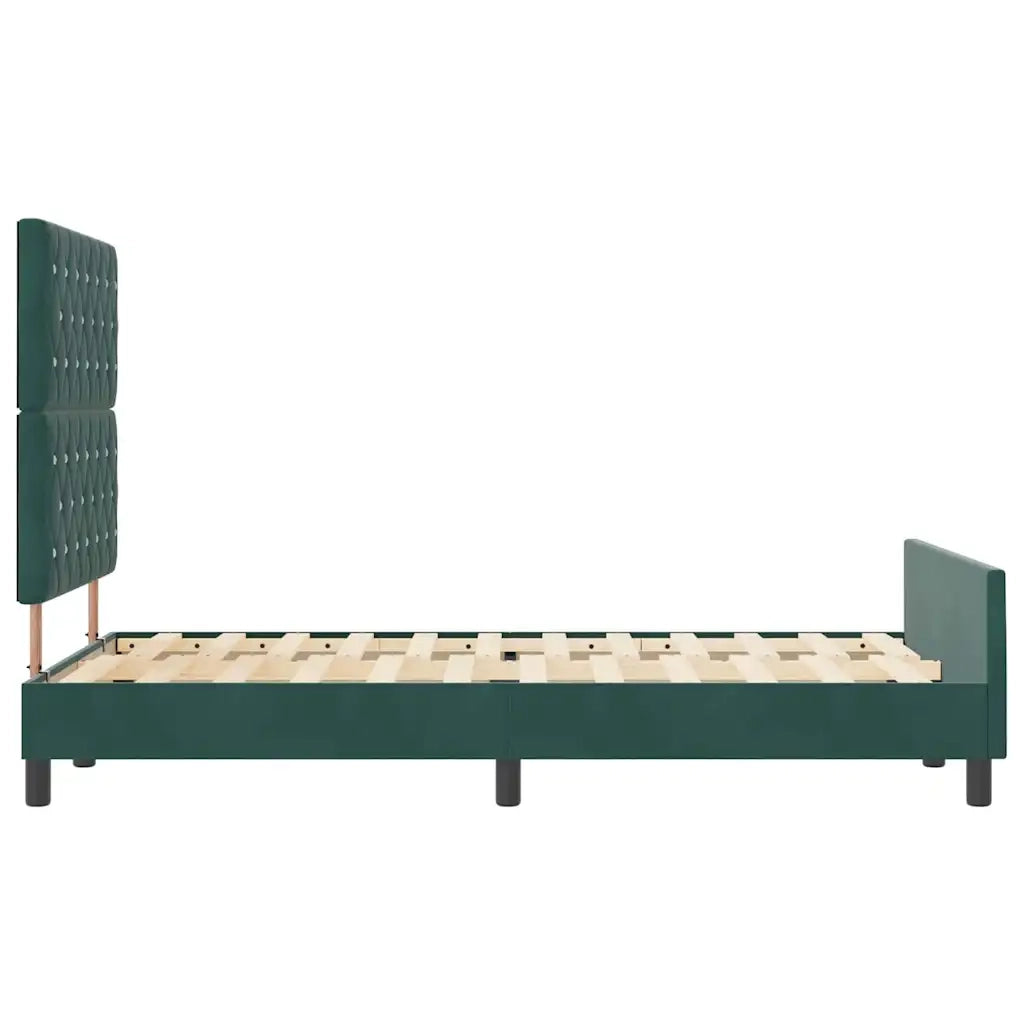 Letto a molle con testiera Verde Scuro 120 x 200 cm Velluto 3344870