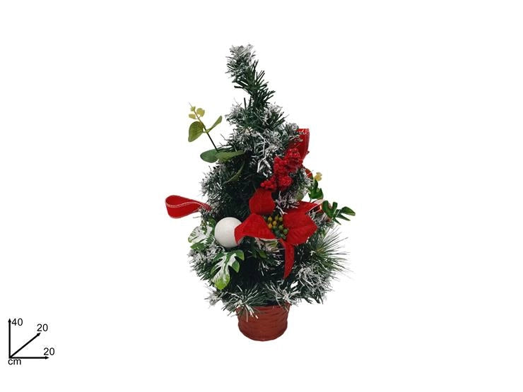 Albero Alberello di Natale Innevato con Stella 40 cm
