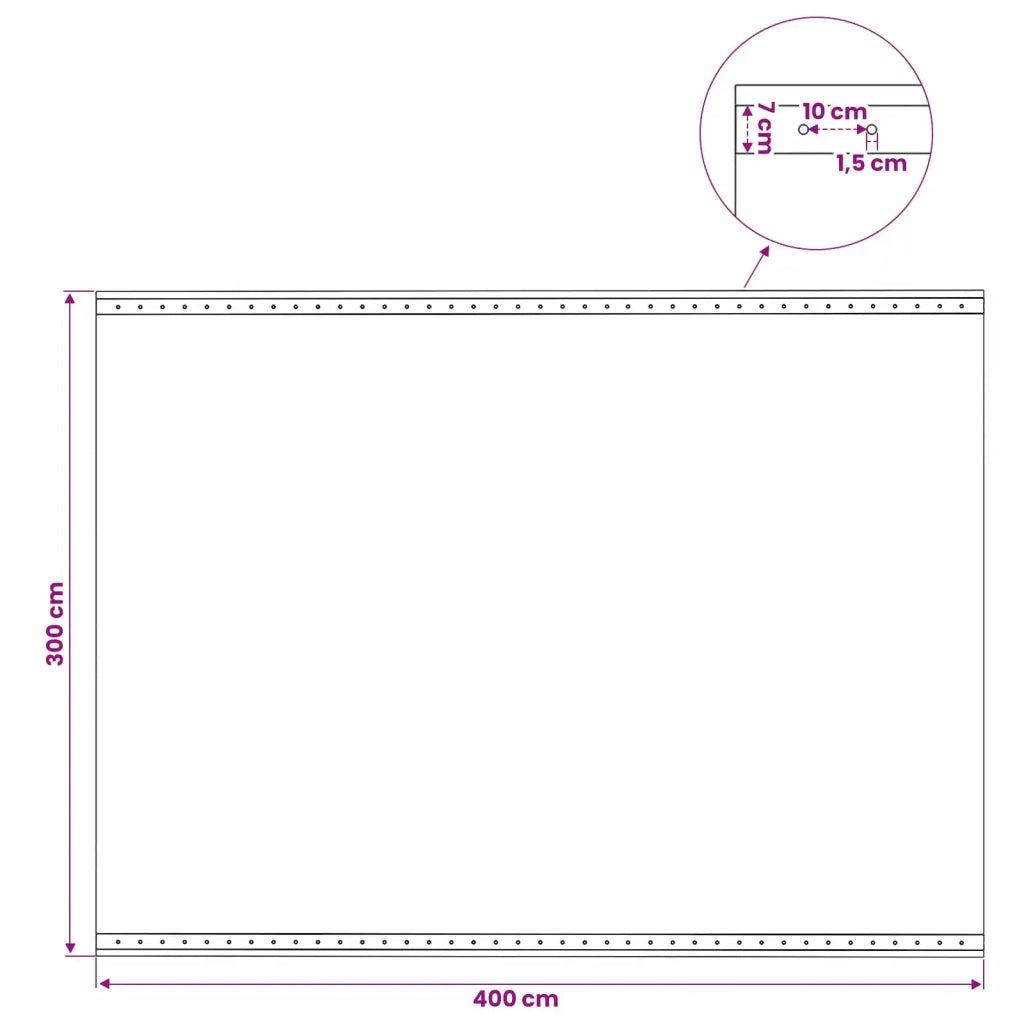 Telo con Occhielli 2 pz Verde 3 x 4 m 260 gsm PE 3429757