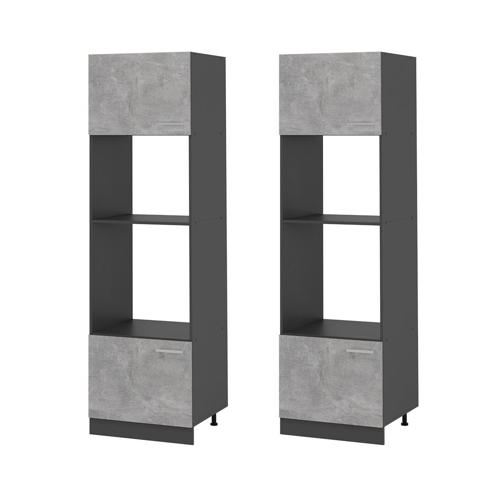 Mobile cucina microonde R-Line Calcestruzzo/Antracite 60 cm Vicco