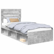 Letto singolo | Letto per adulti | Struttura del letto Grigio Concret¨¨ 90 x 190 cm Pino massello