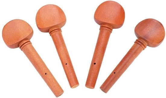 Set di sostegno per violino - Componenti violino - Legno di juju di alta qualità - 4 pezzi - Duraturo e robusto - Adatto per principianti - Violino 4/4