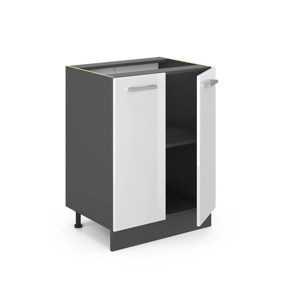 Vicco Mobiletto base cucina Bianco lucido 60 cm PL Marmo