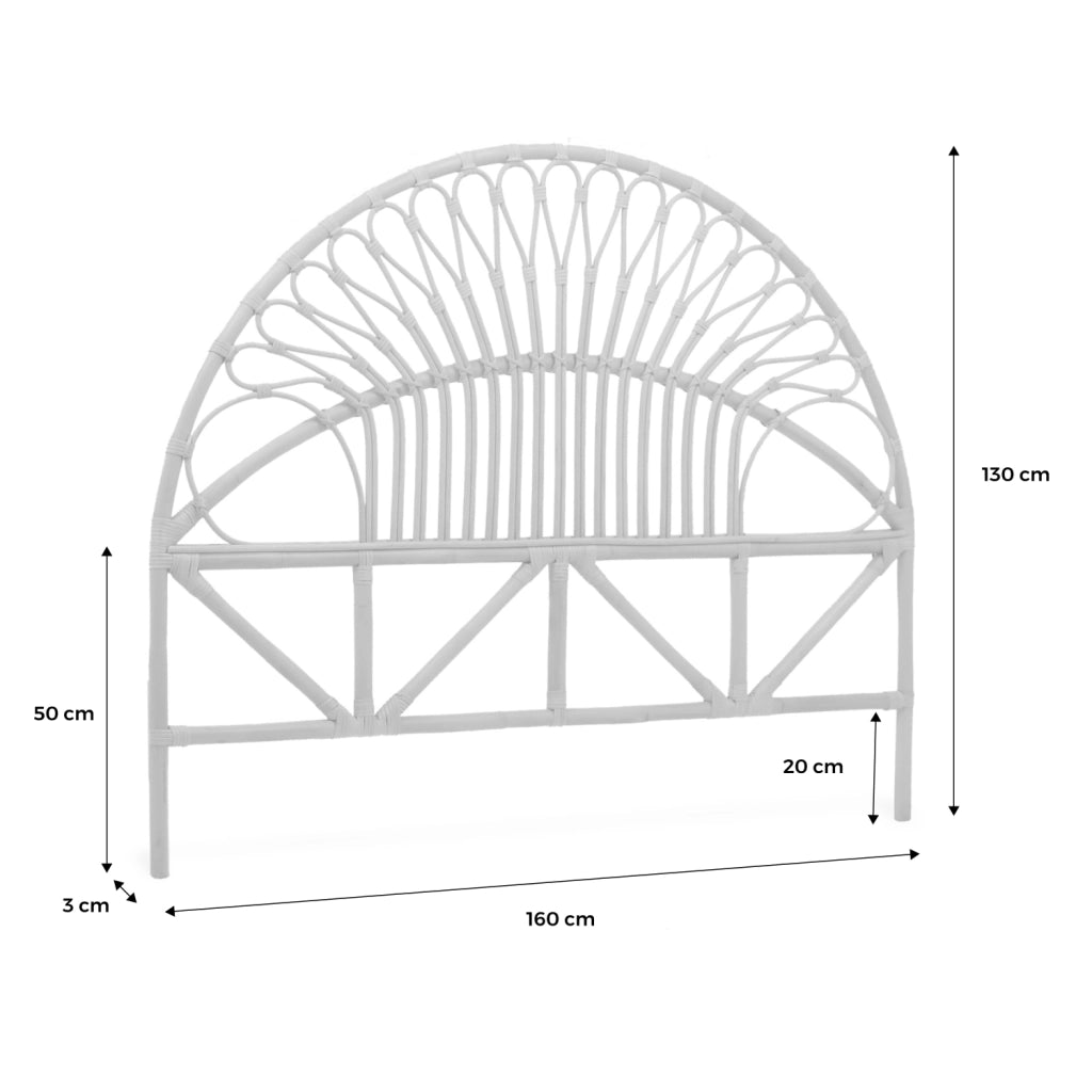 Testata in rattan scuro