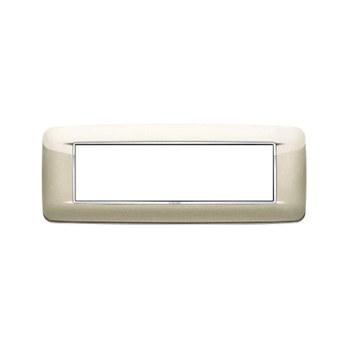 VIMAR EIKON - PLACCA ROUND 7M CHAMPAGNE METAL
