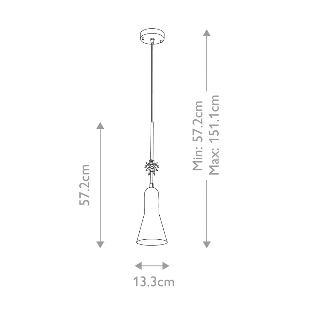 Lampada a sospensione Art Déco ottone Ø13 Etoile E27 Elstead