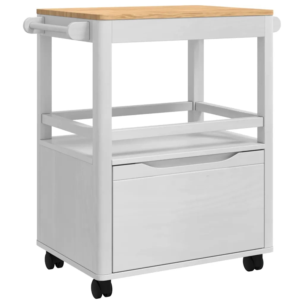 Carrello da Cucina FLORO Bianco 72,5 x 45 x 80 cm