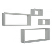 Set 4 Cubi Merlino Grigio 75x30, 60x25 e 2 cubi da 25x15 - Sanitec