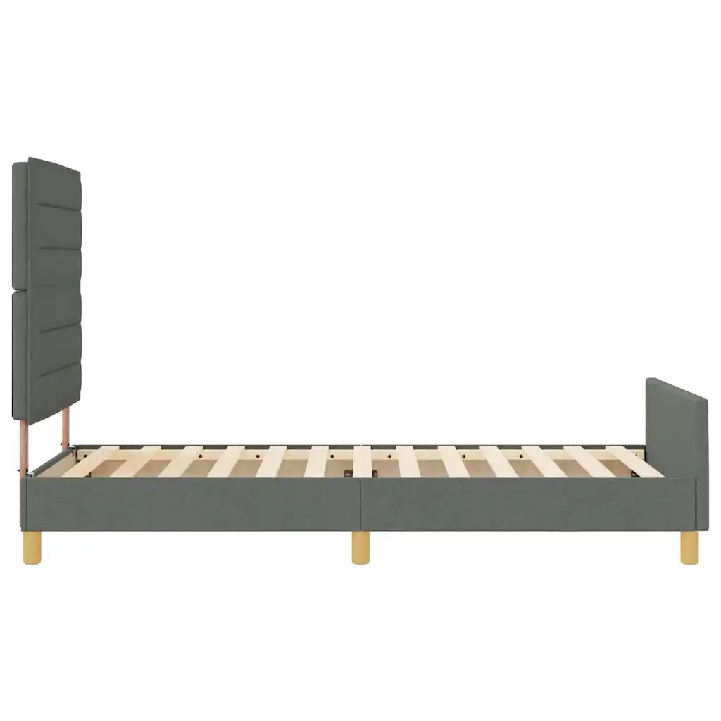 Struttura del letto-Giroletto Grigio scuro 80 x 200 cm Tessuto 406495