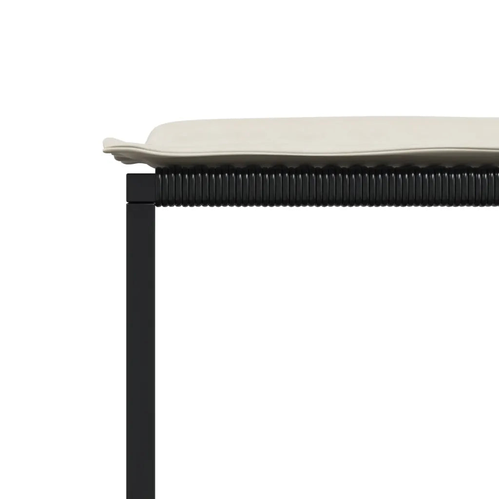 Set da Pranzo da Giardino 13pz con Cuscini Nero in Polyrattan 3295030