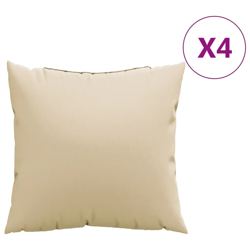 Cuscini per Divano 4 pz Beige 50x50 cm in Tessuto 360384