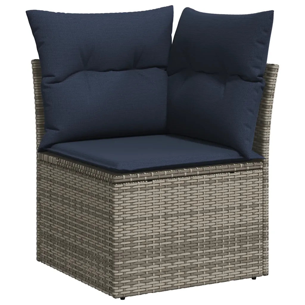 Set Divano da Giardino 5 pz con Cuscini Grigio in Polyrattan 3327148