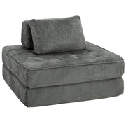 Divano letto 2 posti ¨C zephmum ¨C grigio con cuscino e chenille