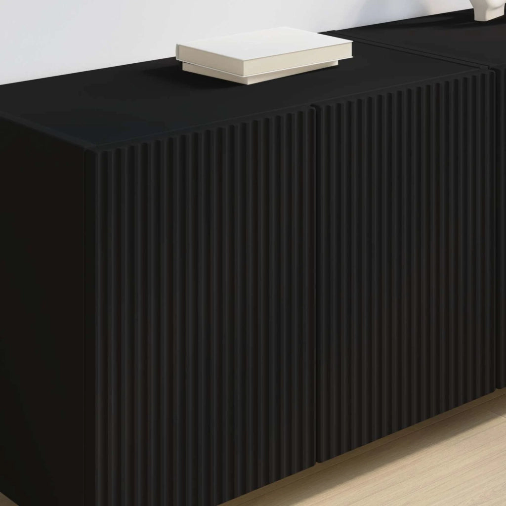 Mobile TV da parete 2 pcs Nero 59,5 x 31 x 40 cm 892332