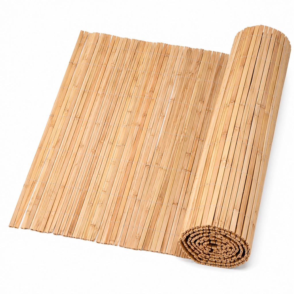 Arella In Bamboo Naturale A Canna Spaccata Per Recinto Privacy E Frangivista Da Giardino Balcone Terrazza Con Filo Metallico 1 x 3 Metri