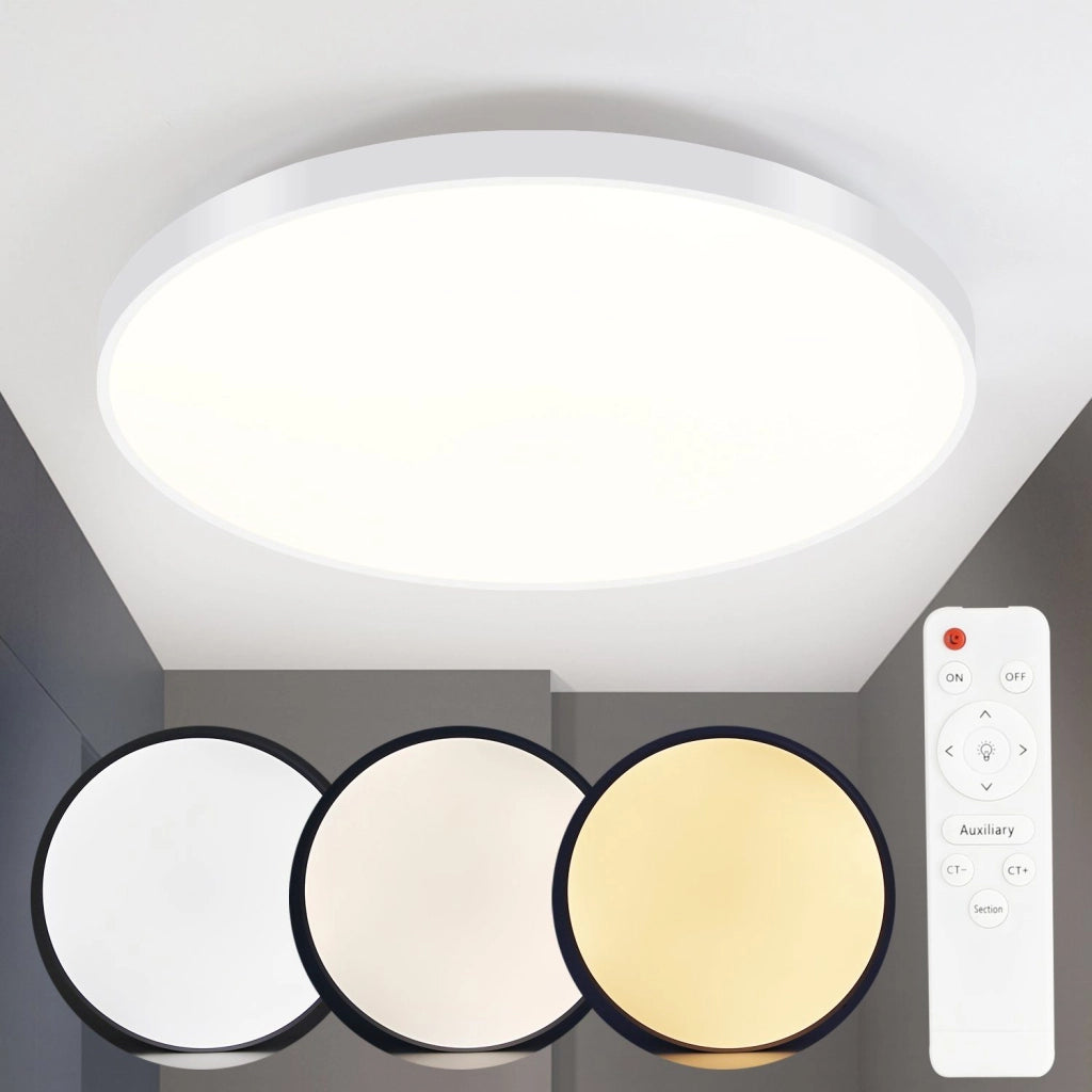 ZMH Lampada da soffitto plafoniera LED luce continua 37x2 5 cm dimmerabile