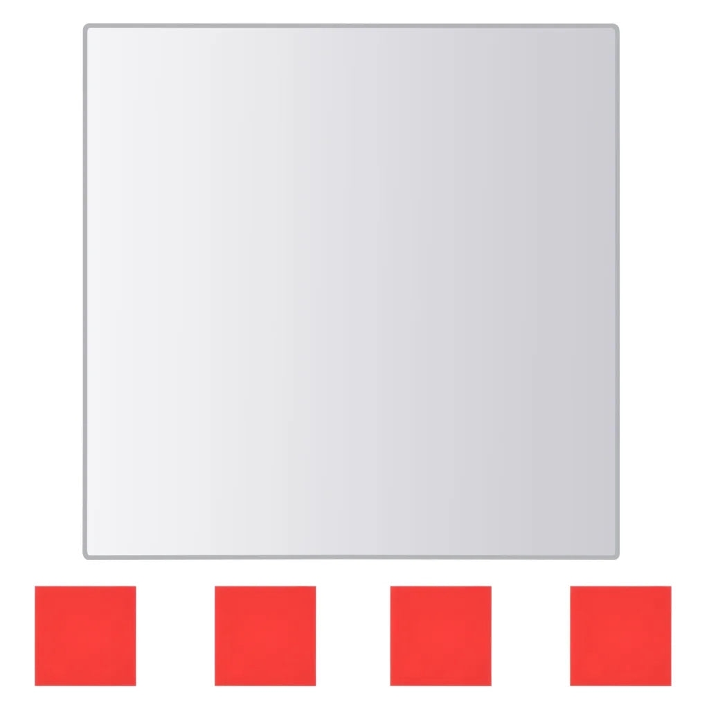 24 Pz Piastrelle a Specchio Quadrate in Vetro 244462