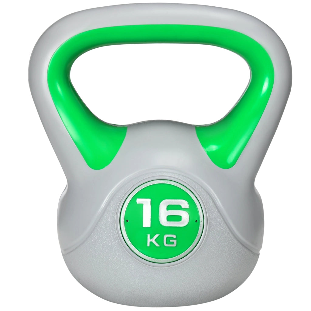 Kettlebell 16 kg ¨C Minimal ¨C Verde Grigio 27x17x31 cm