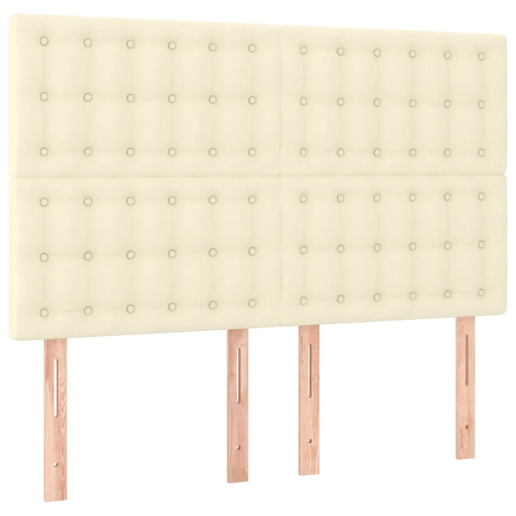 Giroletto a Molle con Materasso e LED Crema 140x190 cm 3135941