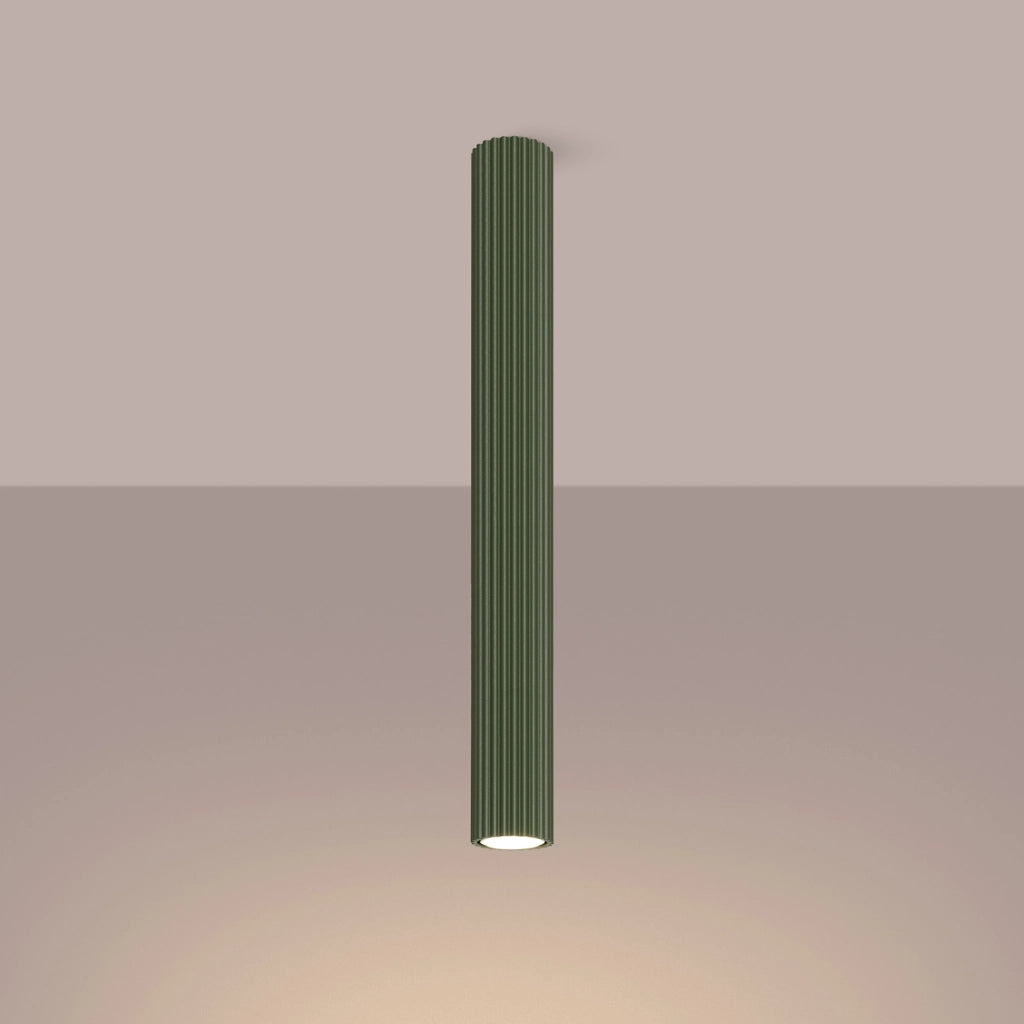 Lampada da soffitto KARBON 60 verde oliva
