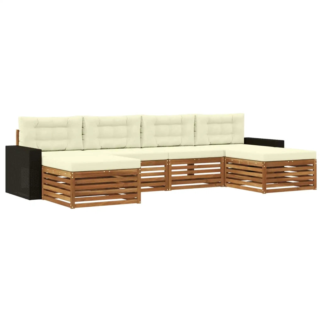 Set divani con cuscino 6 pcs Legno di Acacia Massello 3383693