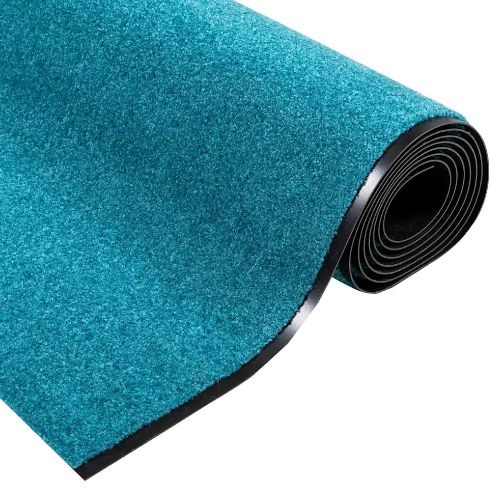 Tappetino Ciano e Nero 120 x 350 cm 100% Poliammide 4100751