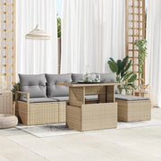 Set Divano da Giardino 6 pcs beige e grigio chiaro polyrattan 3348806